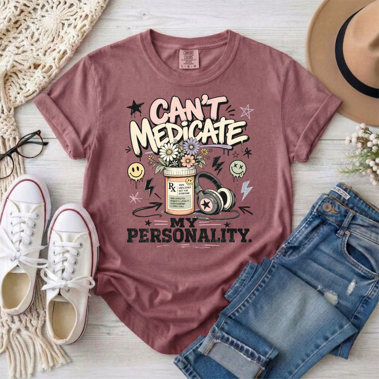 Can't Medicate My Personality Autism Awareness T-Shirt