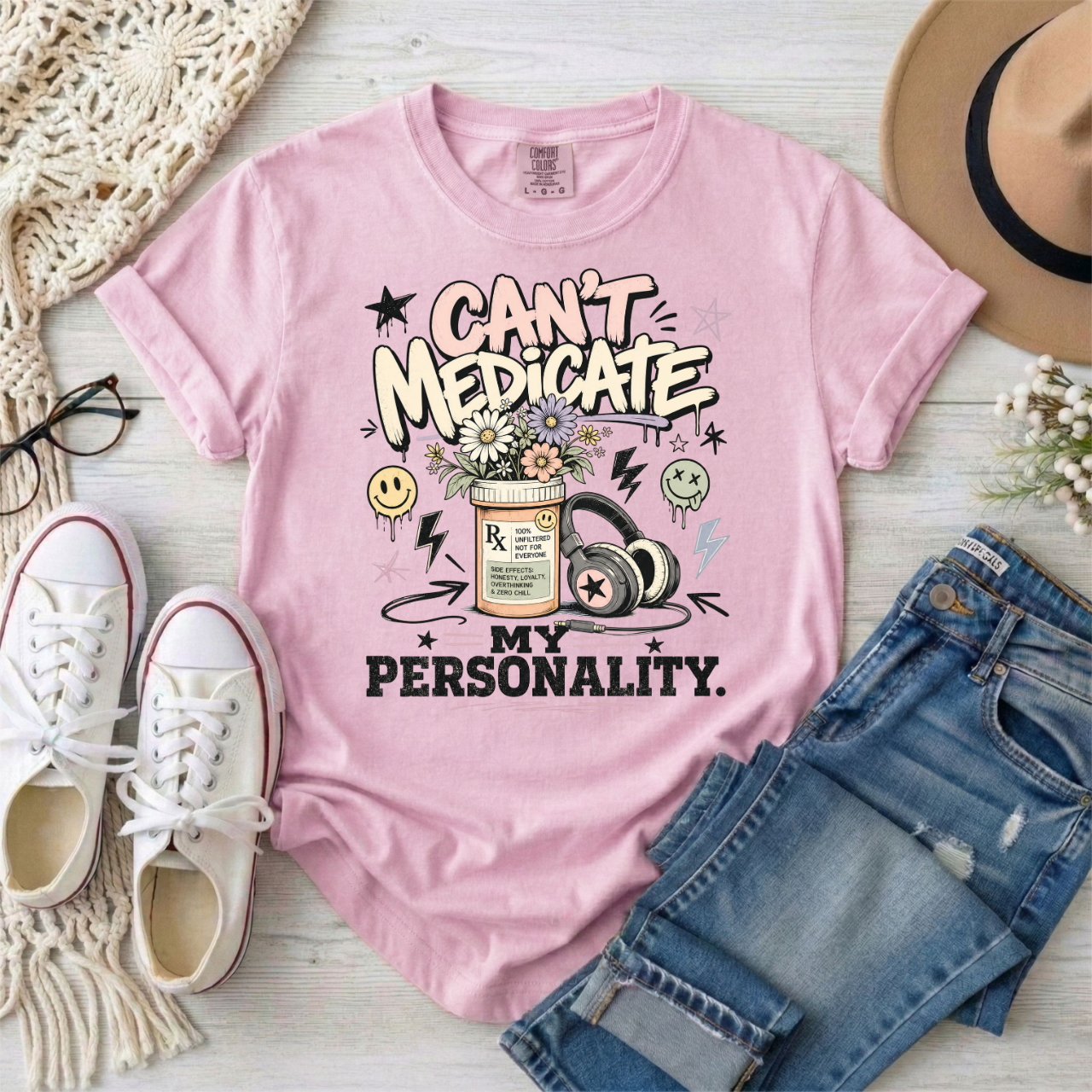 Can't Medicate My Personality Autism Awareness T-Shirt