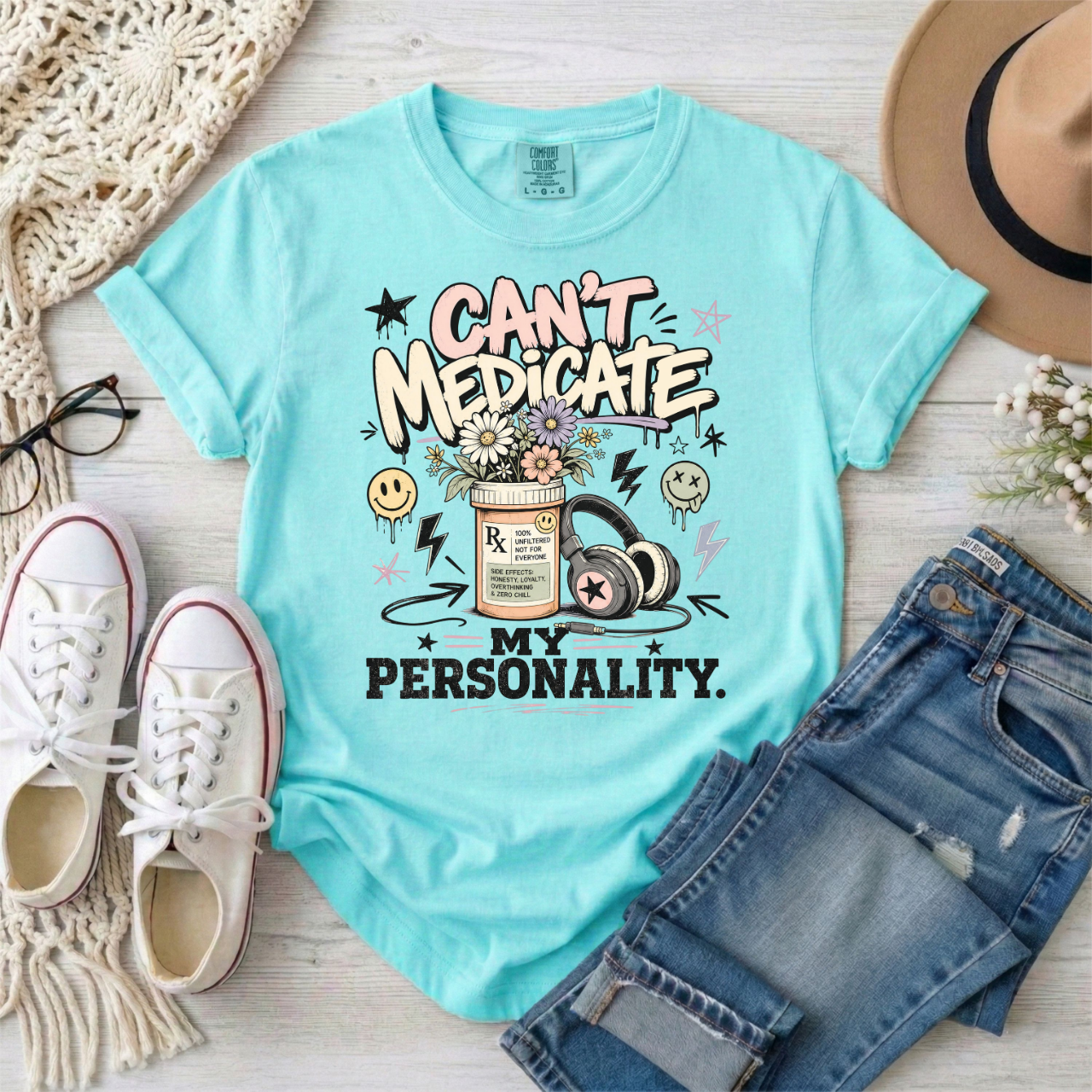 Can't Medicate My Personality Autism Awareness T-Shirt