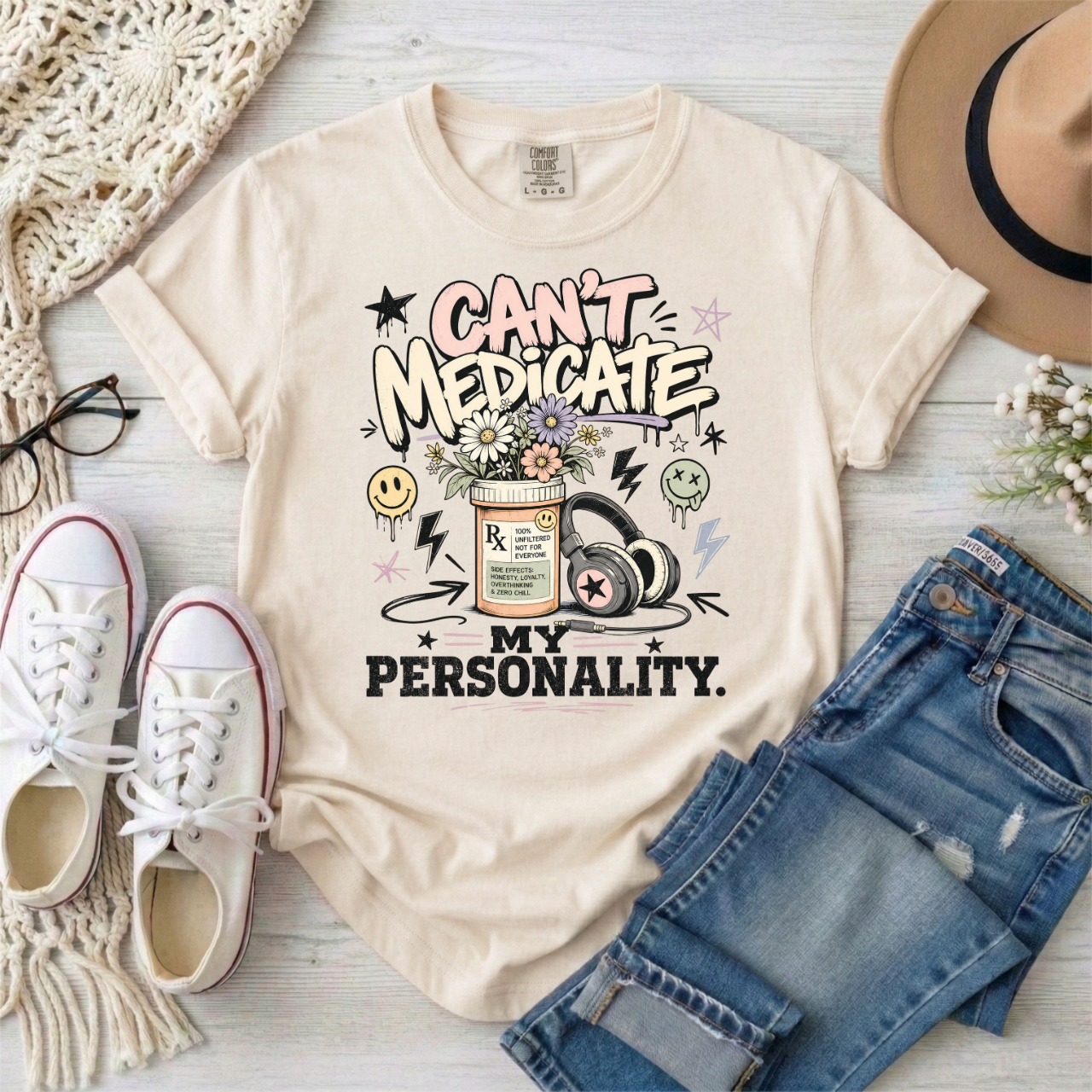Can't Medicate My Personality Autism Awareness T-Shirt