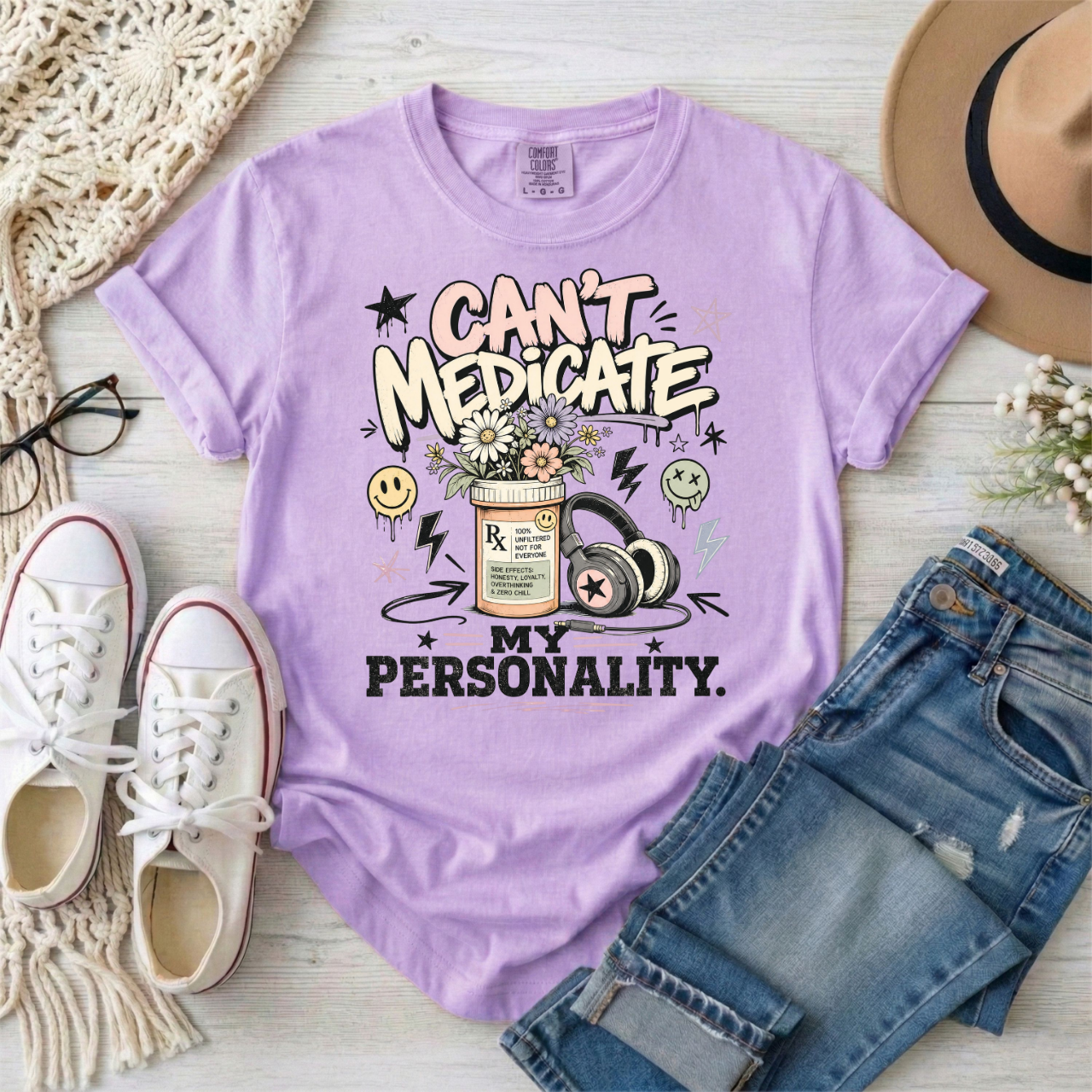 Can't Medicate My Personality Autism Awareness T-Shirt