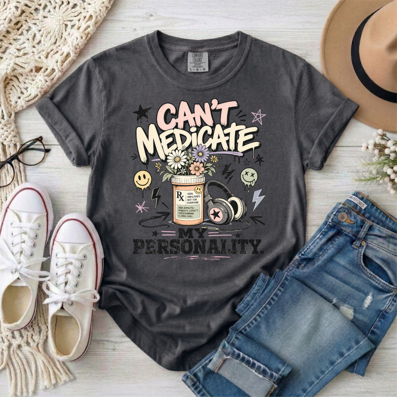Can't Medicate My Personality Autism Awareness T-Shirt