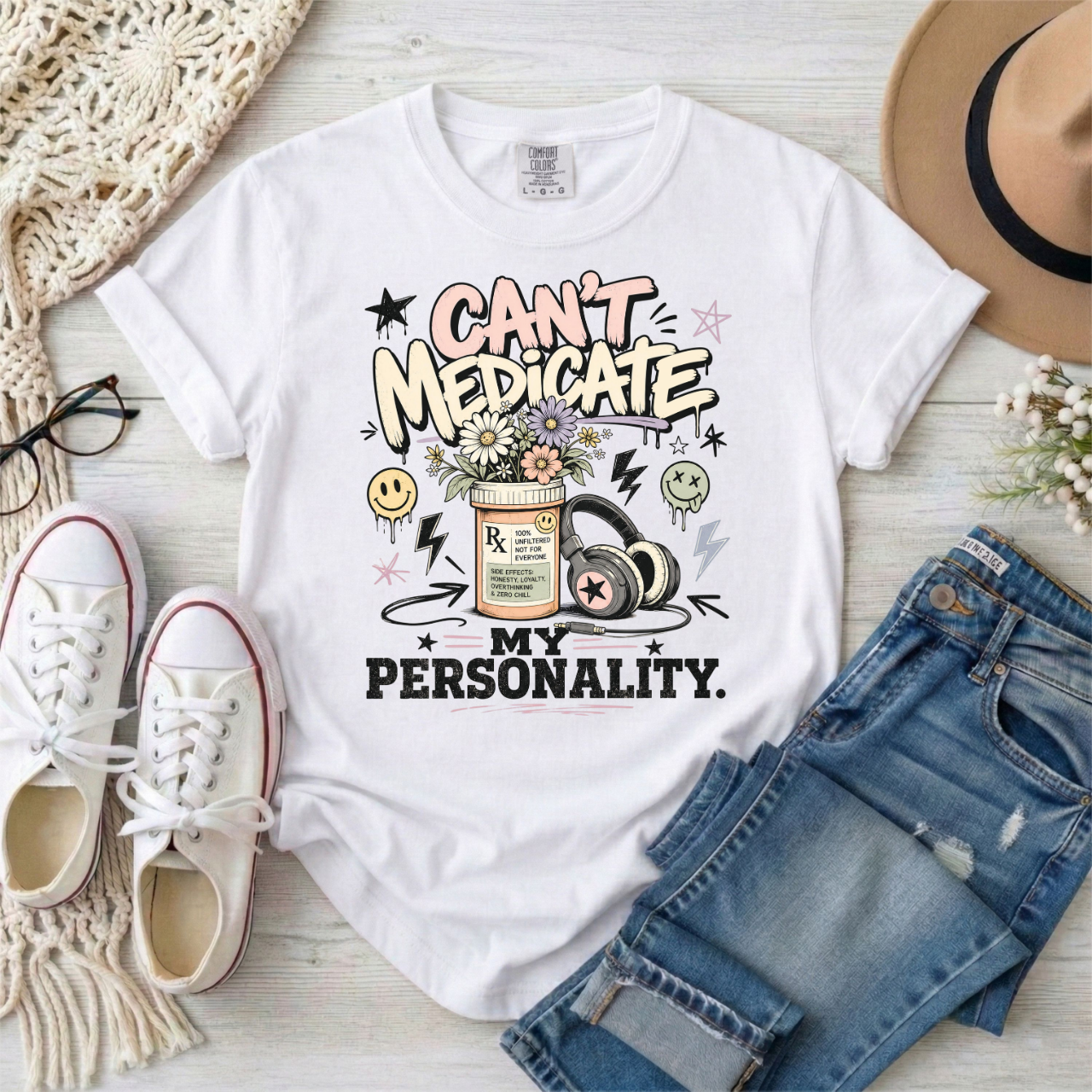 Can't Medicate My Personality Autism Awareness T-Shirt