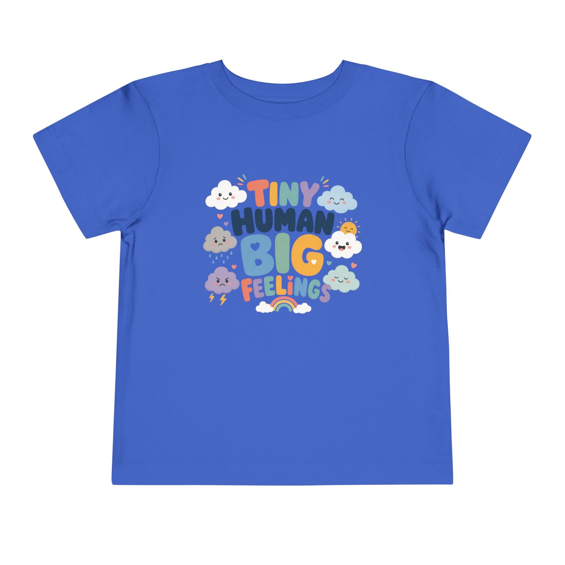 Tiny Human Big Feelings Toddler Tee - True Royal, 4T image