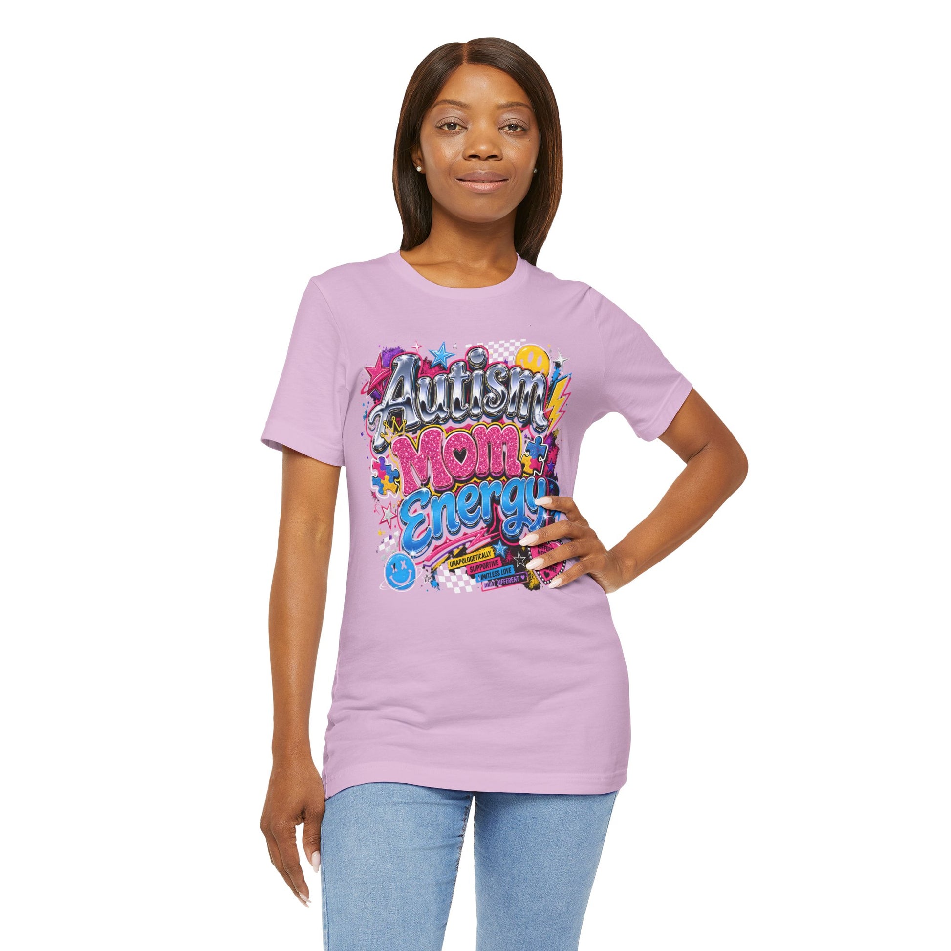 Autism Mom Energy T-Shirt — Colorful Supportive Graphic Tee for Autism Awareness image 26