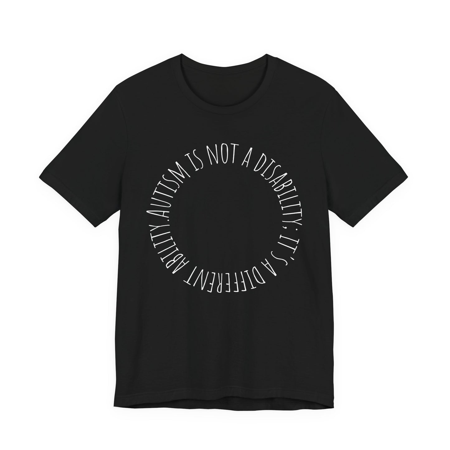 Autism Awareness - Autism Is Not a Disability Tee — A Different Ability -Circle Graphic T-Shirt image