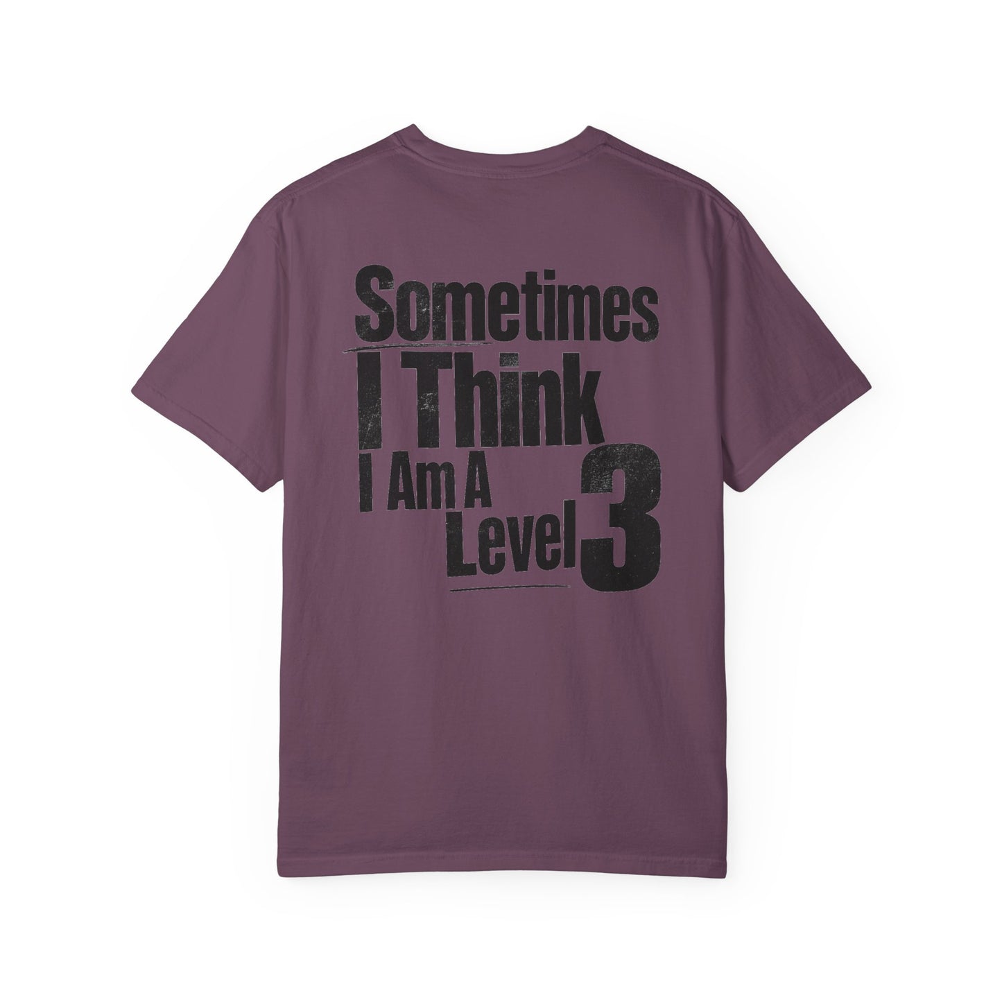 Level 3 Funny Graphic T-Shirt — "Sometimes I Think I Am A Level 3" - ASD Levels - PRINT IS ON BACK image 35
