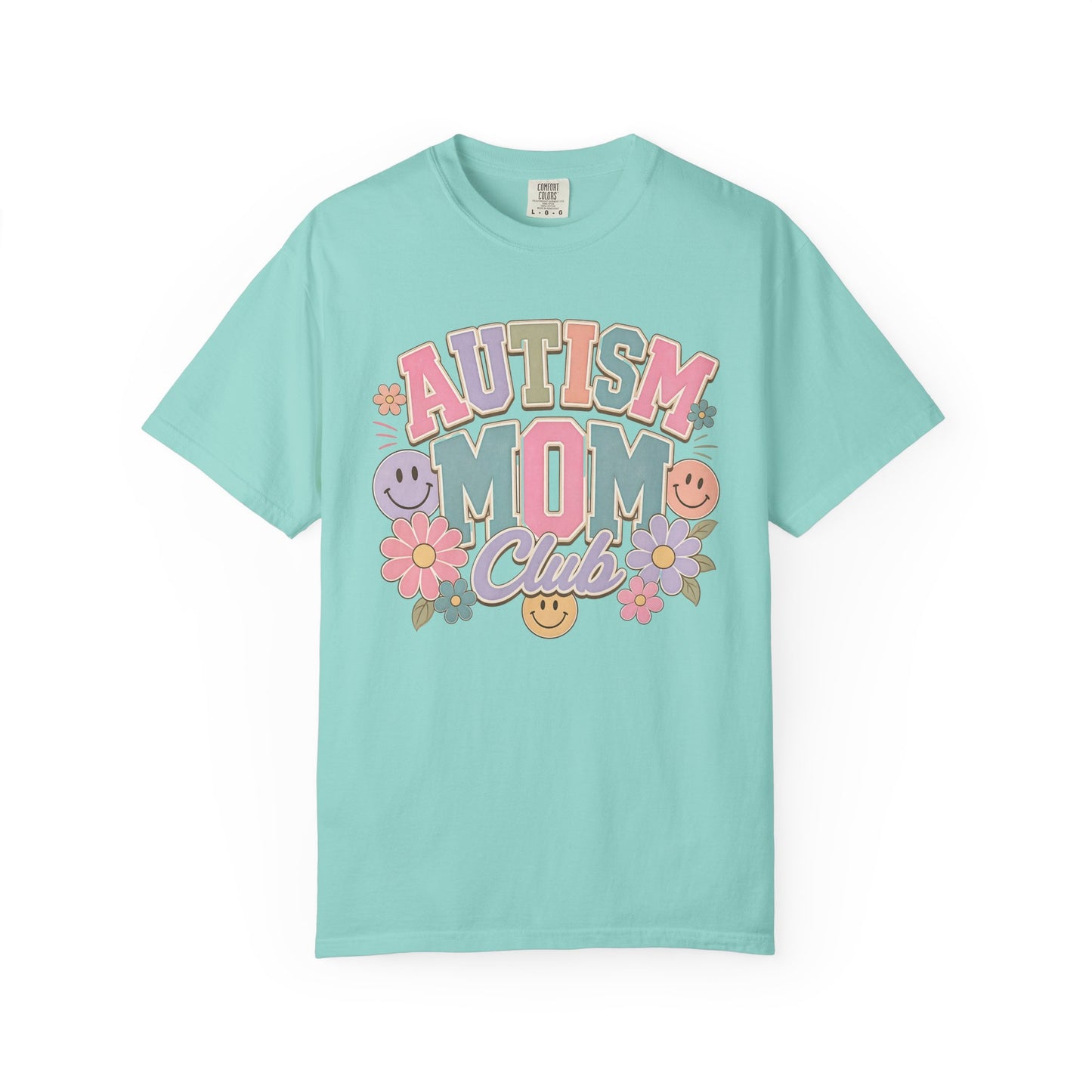 Autism Mom Club T-Shirt — Pastel Floral Support Tee image
