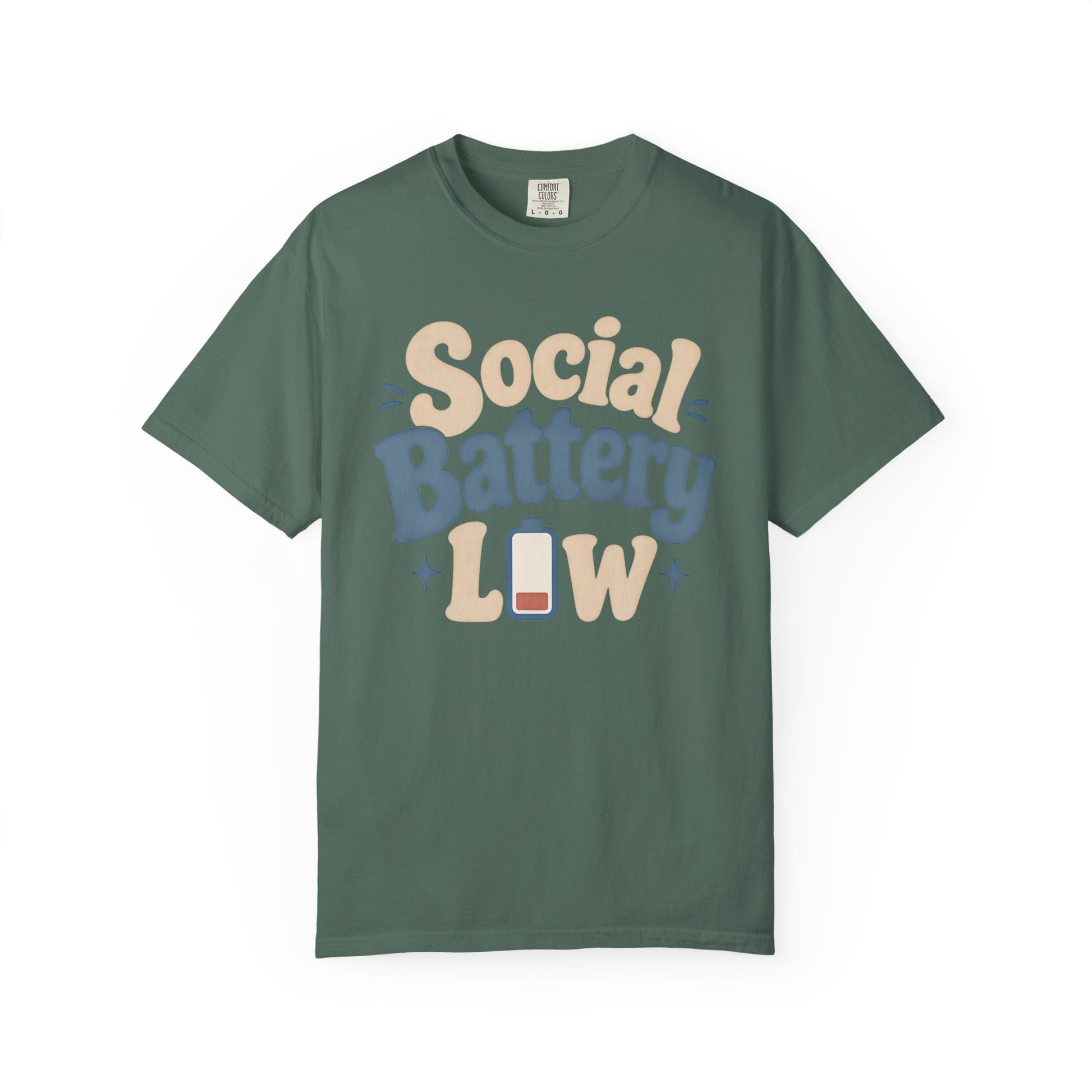 Social Battery Low T-Shirt — Funny Introvert Graphic Tee image