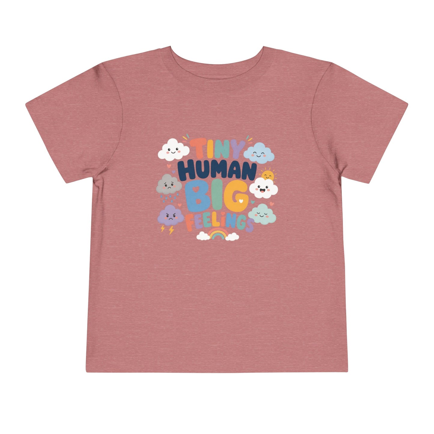Tiny Human Big Feelings Toddler Tee - Heather Mauve, 3T image