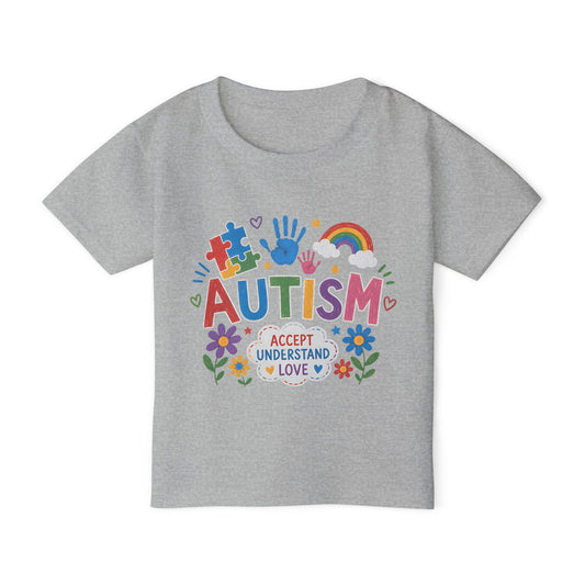 Toddler T-Shirt - Colorful "Autism: Accept Understand Love" Awareness Tee-Shirt image 0