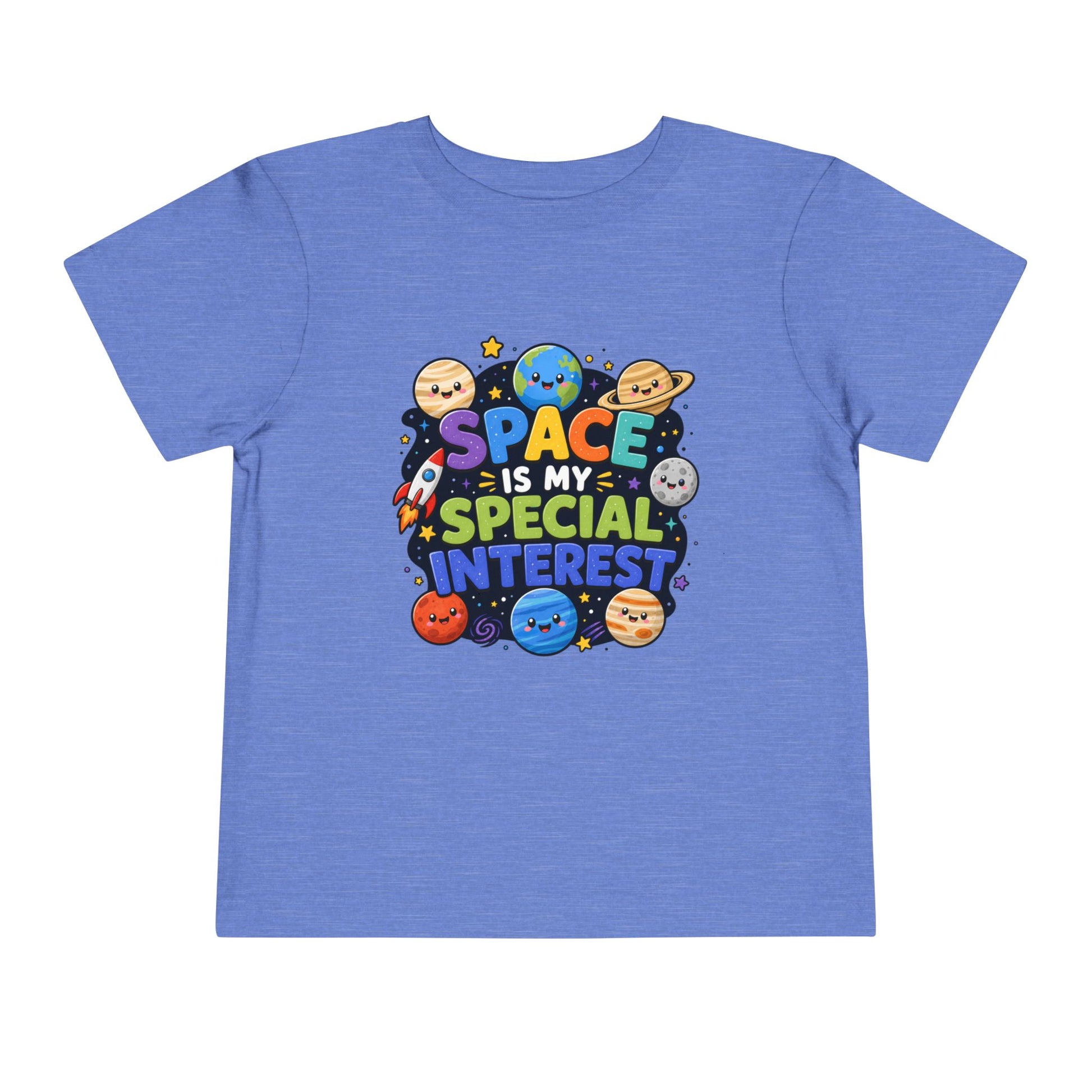 Kids' Space Tee — "Space Is My Special Interest" Toddler Shirt - Heather Columbia Blue, 4T image