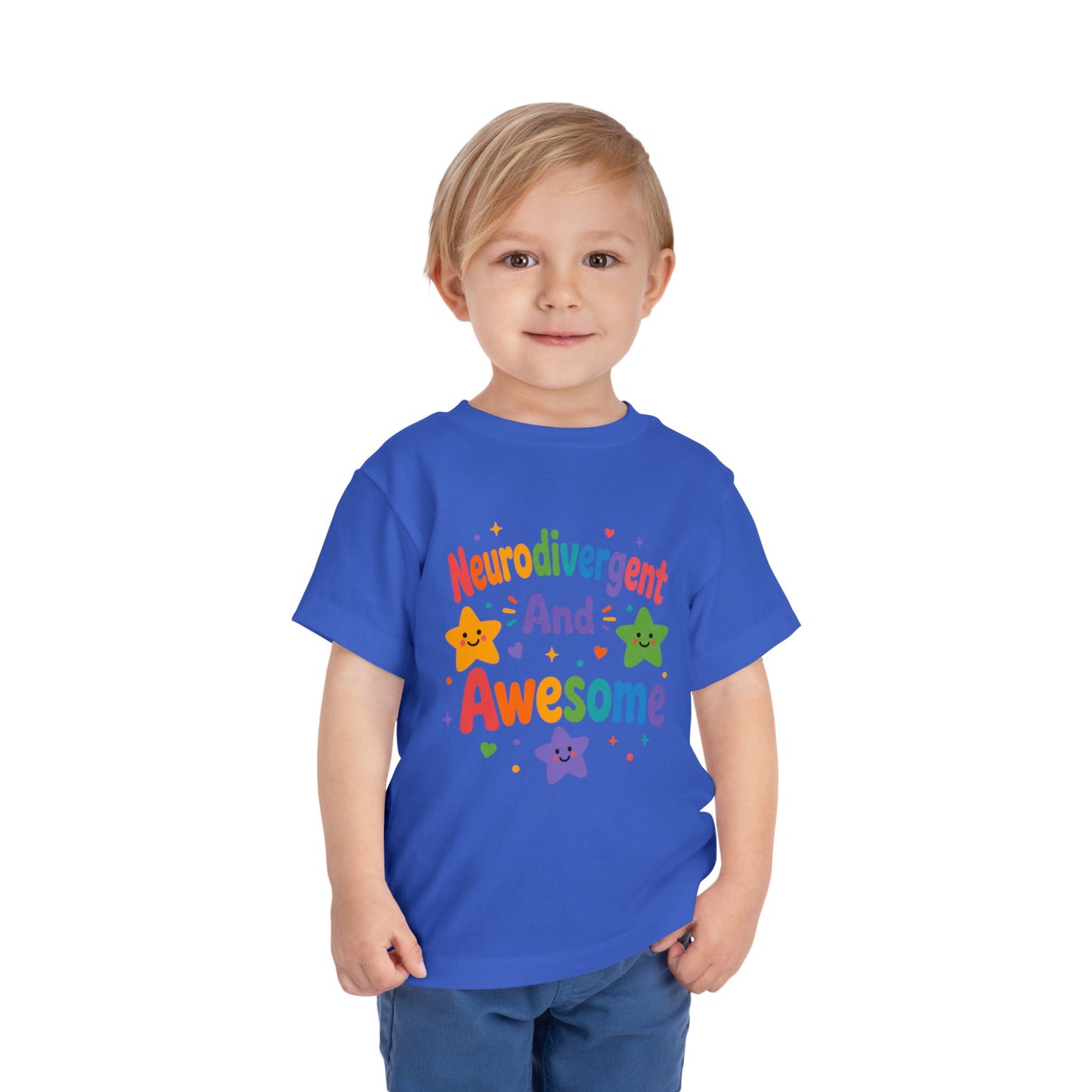 Neurodivergent and Awesome Toddler Tee — Colorful Pride Kids Shirt image 22