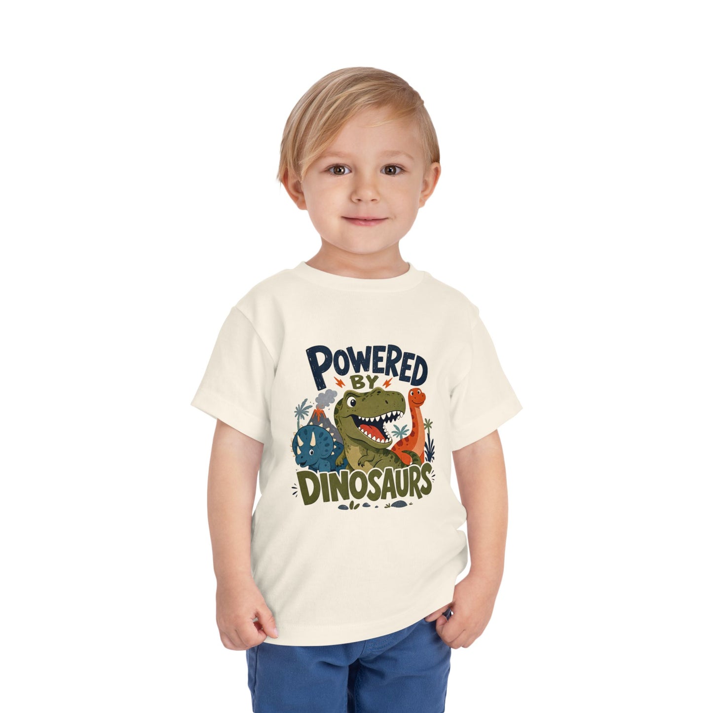 Powered by Dinosaurs Toddler Tee — Cute Dino Graphic Shirt for Kids image 10