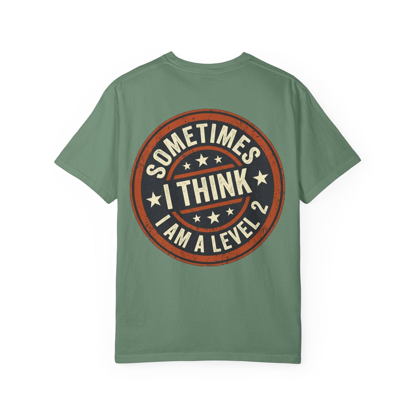 Sometimes I think I Am A Level 2 Tee Shirt -PRINT ON BACK- Comical T-Shirt -ASD Levels image