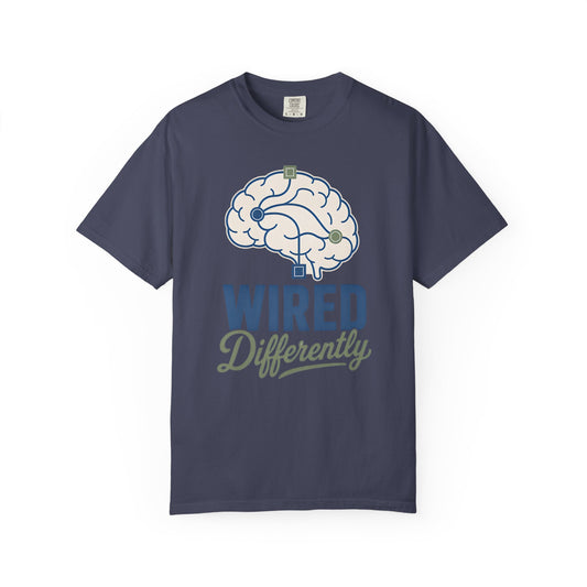 Wired Differently T-Shirt — Brain Graphic Tee for Neurodivergent Pride image 0