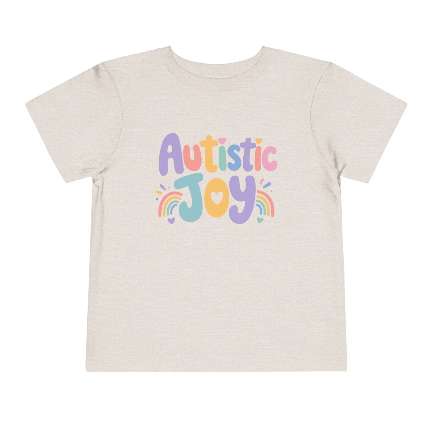 Toddler Tee — "Autistic Joy" Colorful Pride Shirt for Kids - Heather Dust, 2T image
