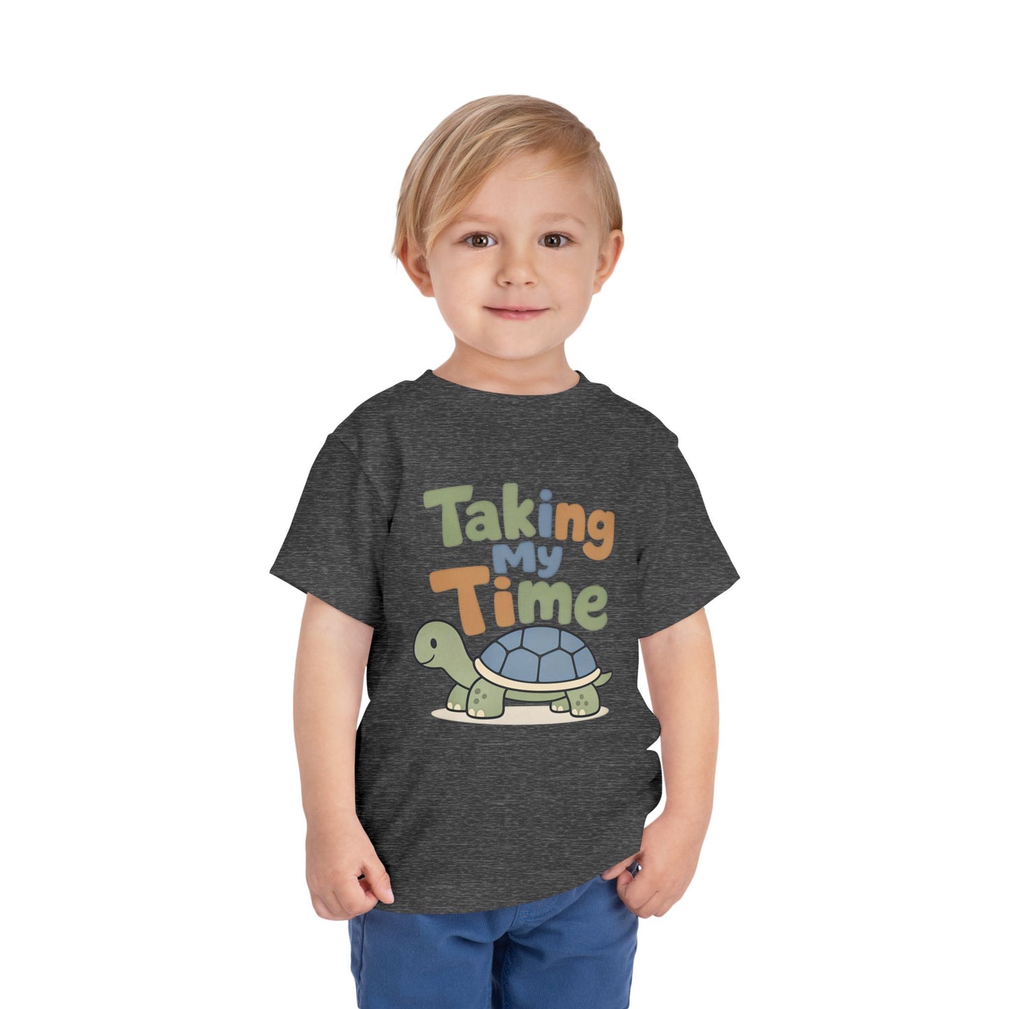 Toddler Tee — "Taking My Time" Turtle Cute Slow and Steady Kids Shirt image 11