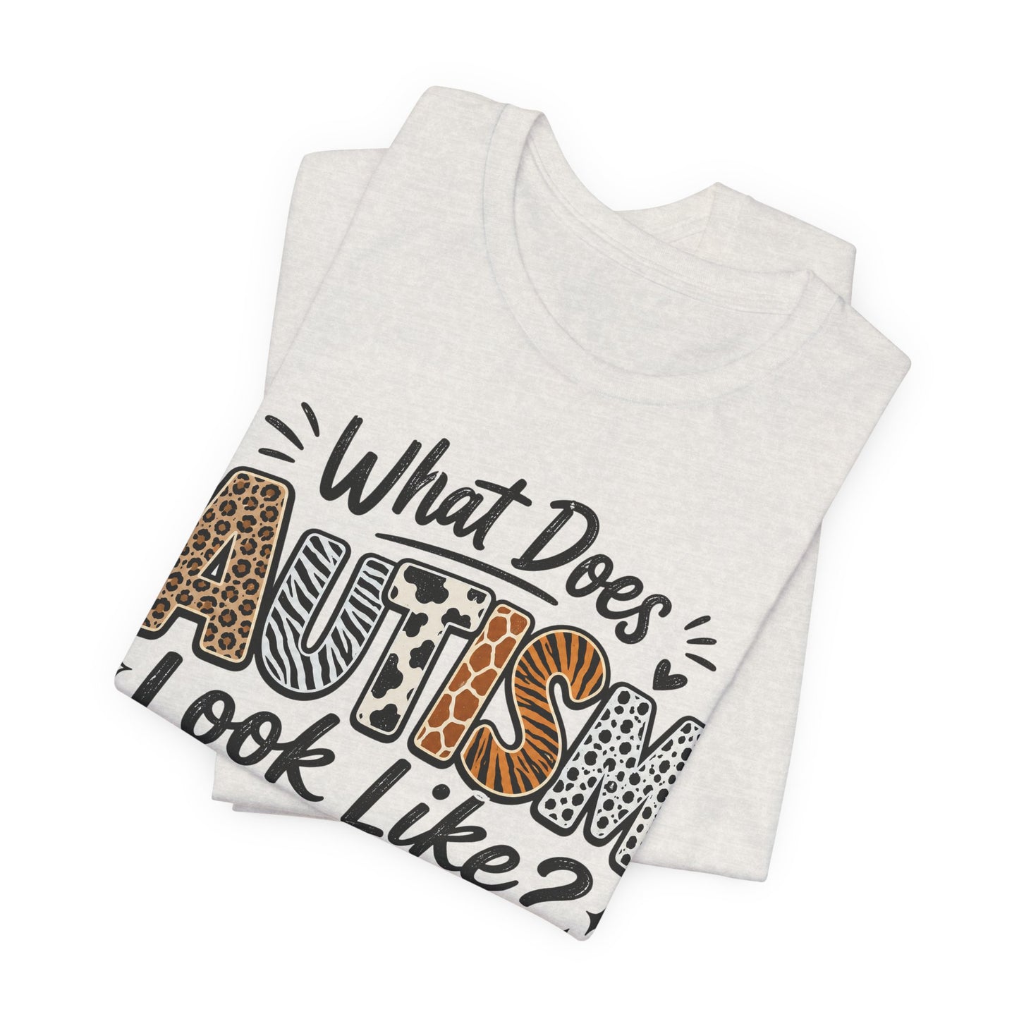 What Does Autism Look Like Shirt | Trendy Autism Awareness Tee image 13