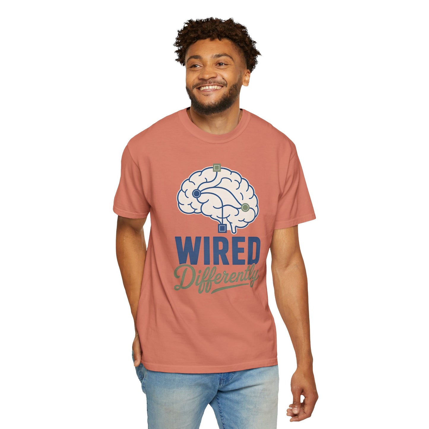 Wired Differently T-Shirt — Brain Graphic Tee for Neurodivergent Pride image 3
