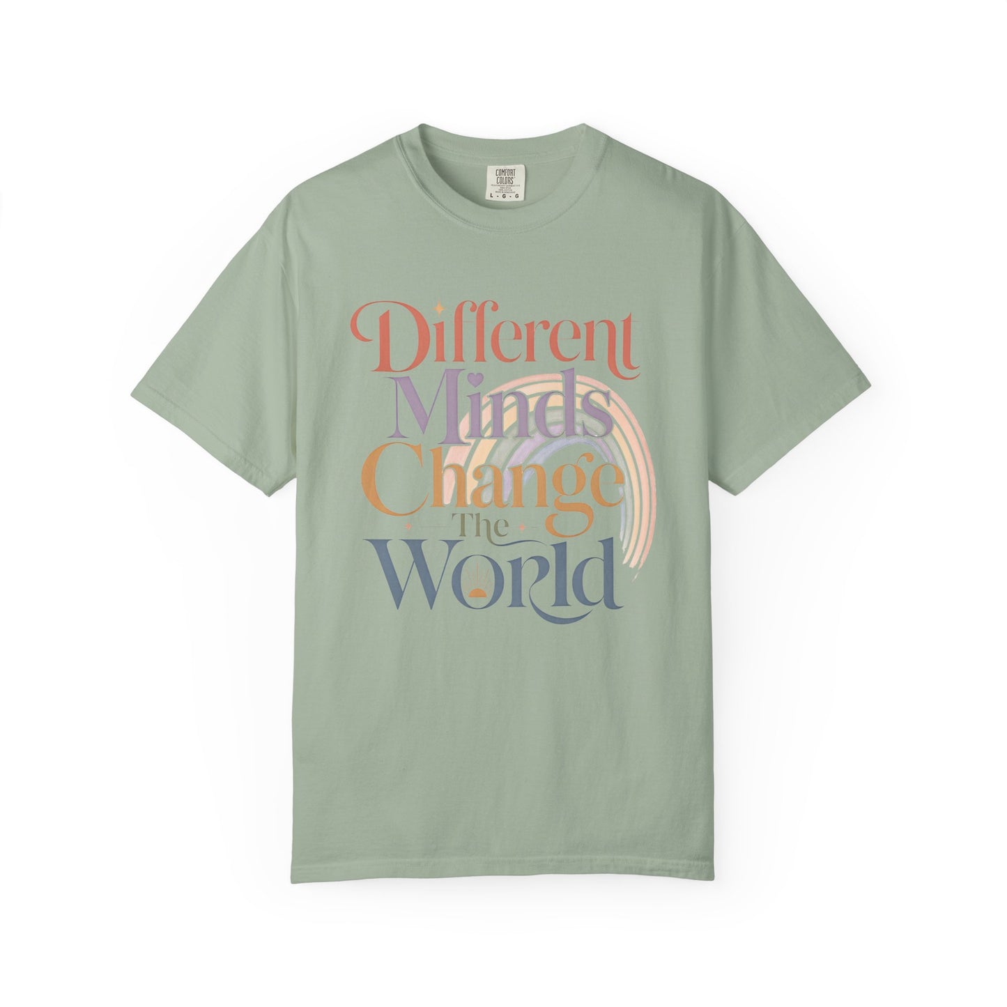 Different Minds Change the World T-Shirt — Inspirational Retro Typography Tee image