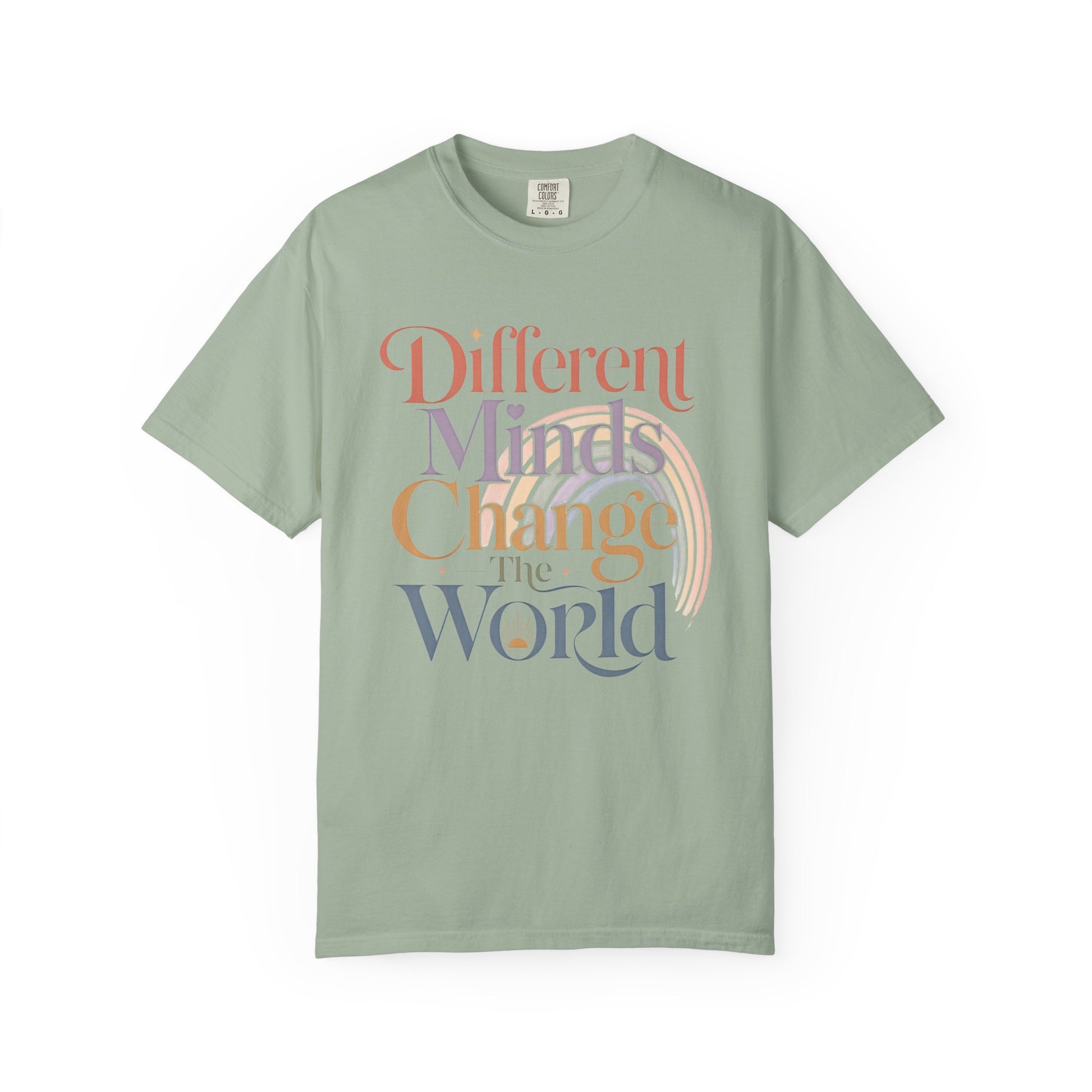Different Minds Change the World T-Shirt — Inspirational Retro Typography Tee image