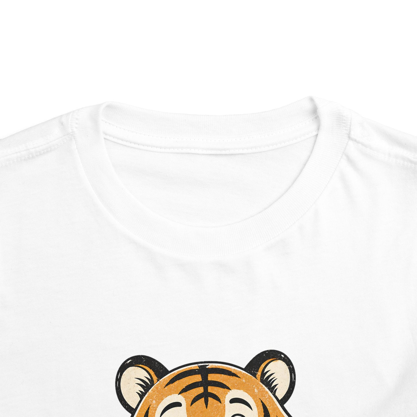 Toddler Tee — Cute Tiger Holding Autism Puzzle Heart image 3