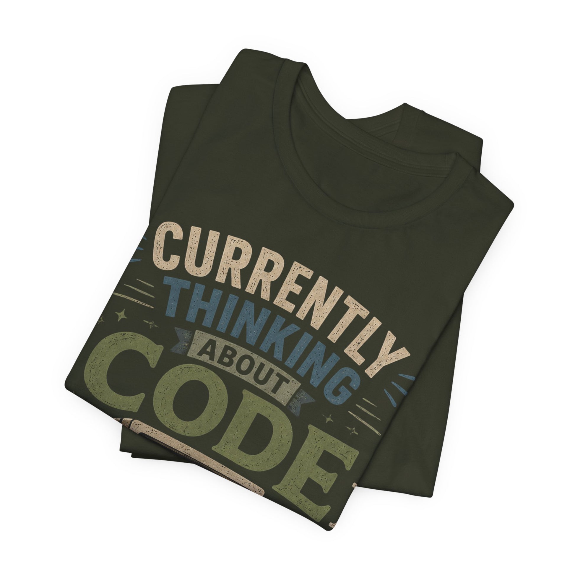 Currently Thinking About Code T-Shirt — Funny Programmer Graphic Tee image 7