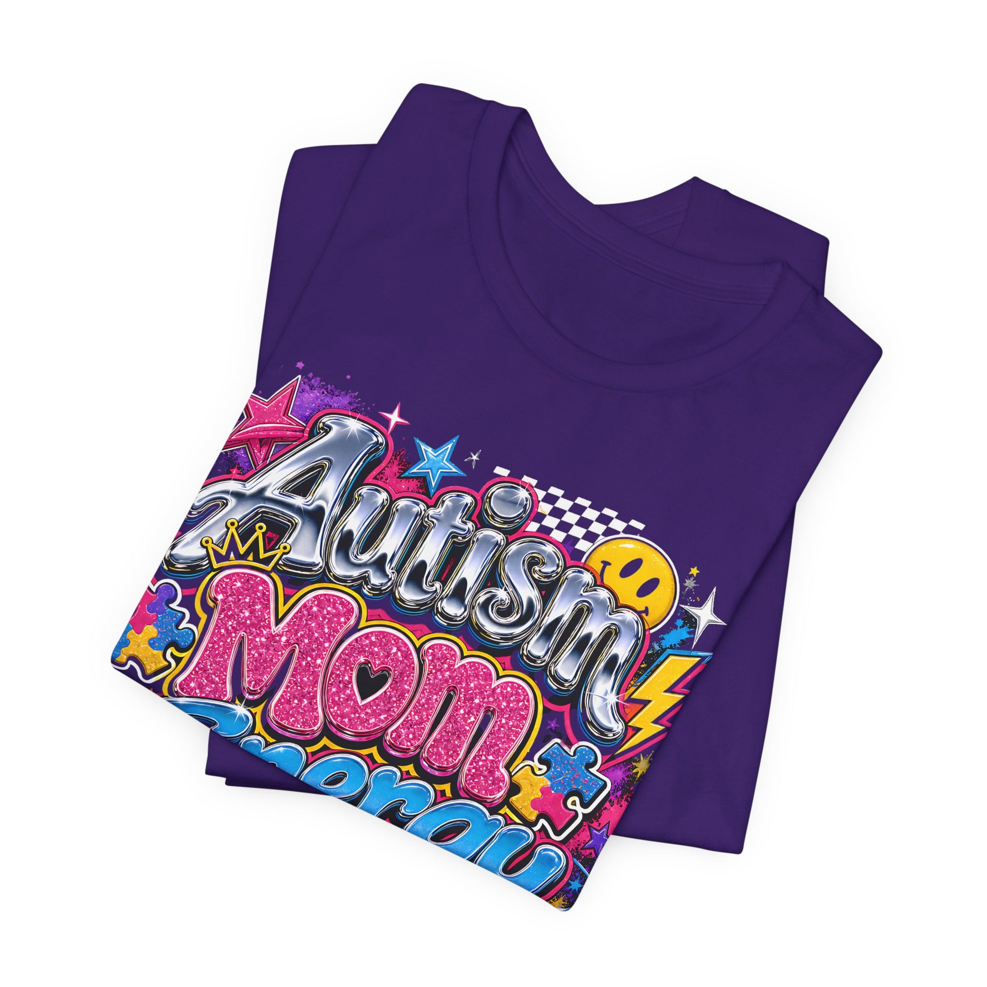 Autism Mom Energy T-Shirt — Colorful Supportive Graphic Tee for Autism Awareness image 22