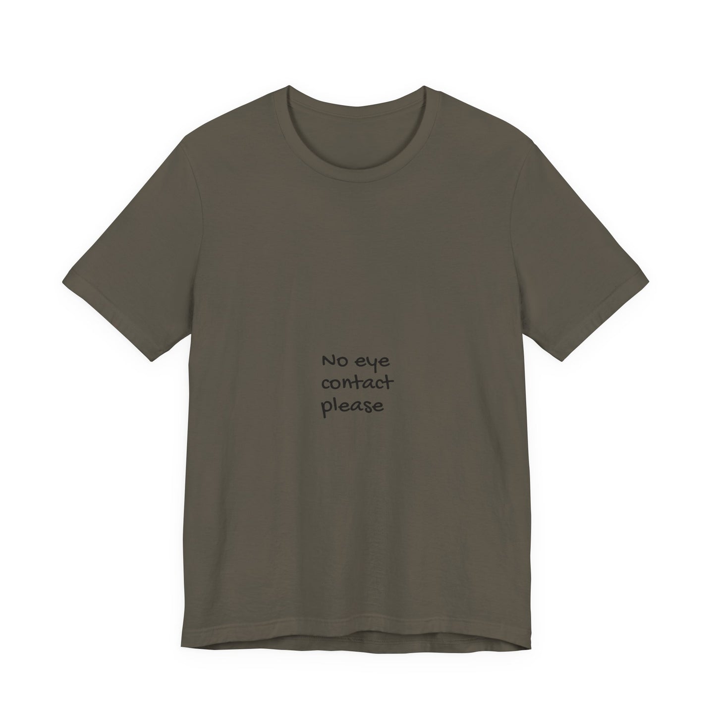 No Eye Contact Please T-Shirt — Funny Introvert Social Humor Tee image