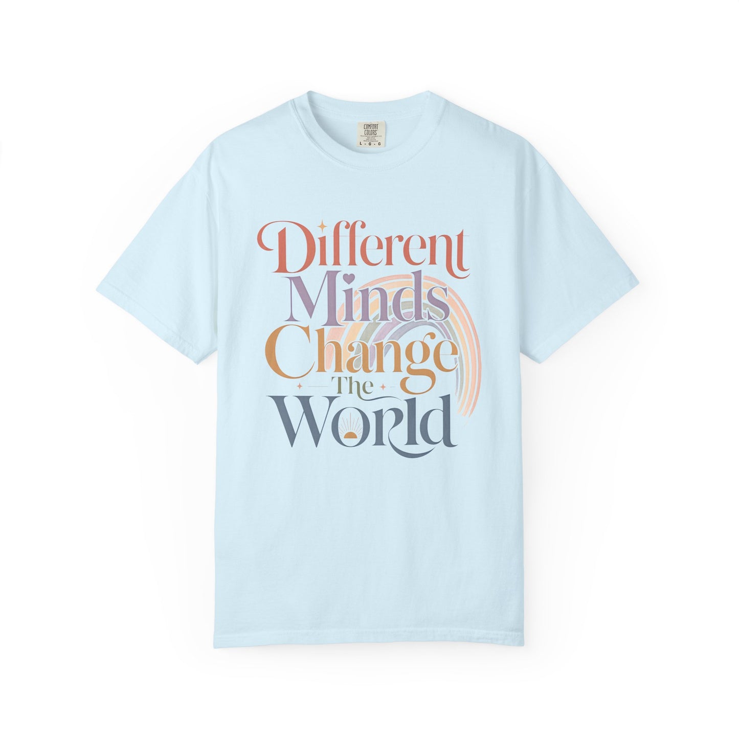 Different Minds Change the World T-Shirt — Inspirational Retro Typography Tee image