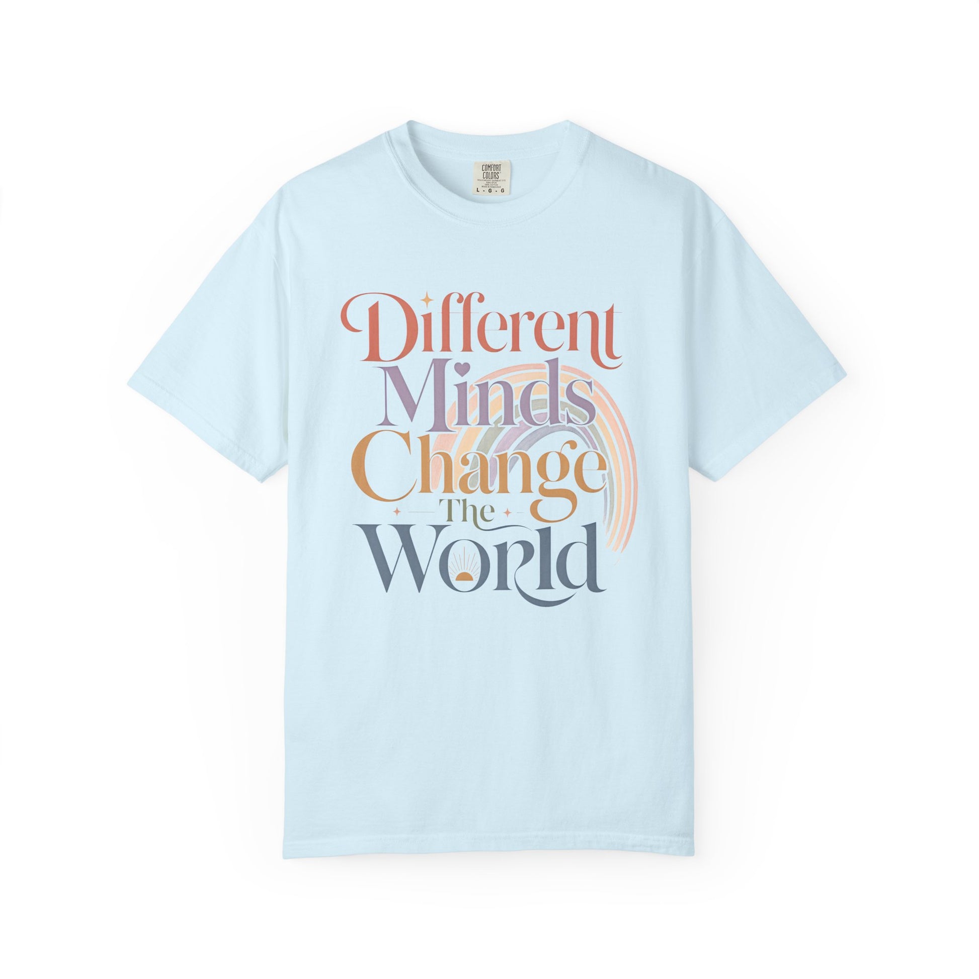 Different Minds Change the World T-Shirt — Inspirational Retro Typography Tee image