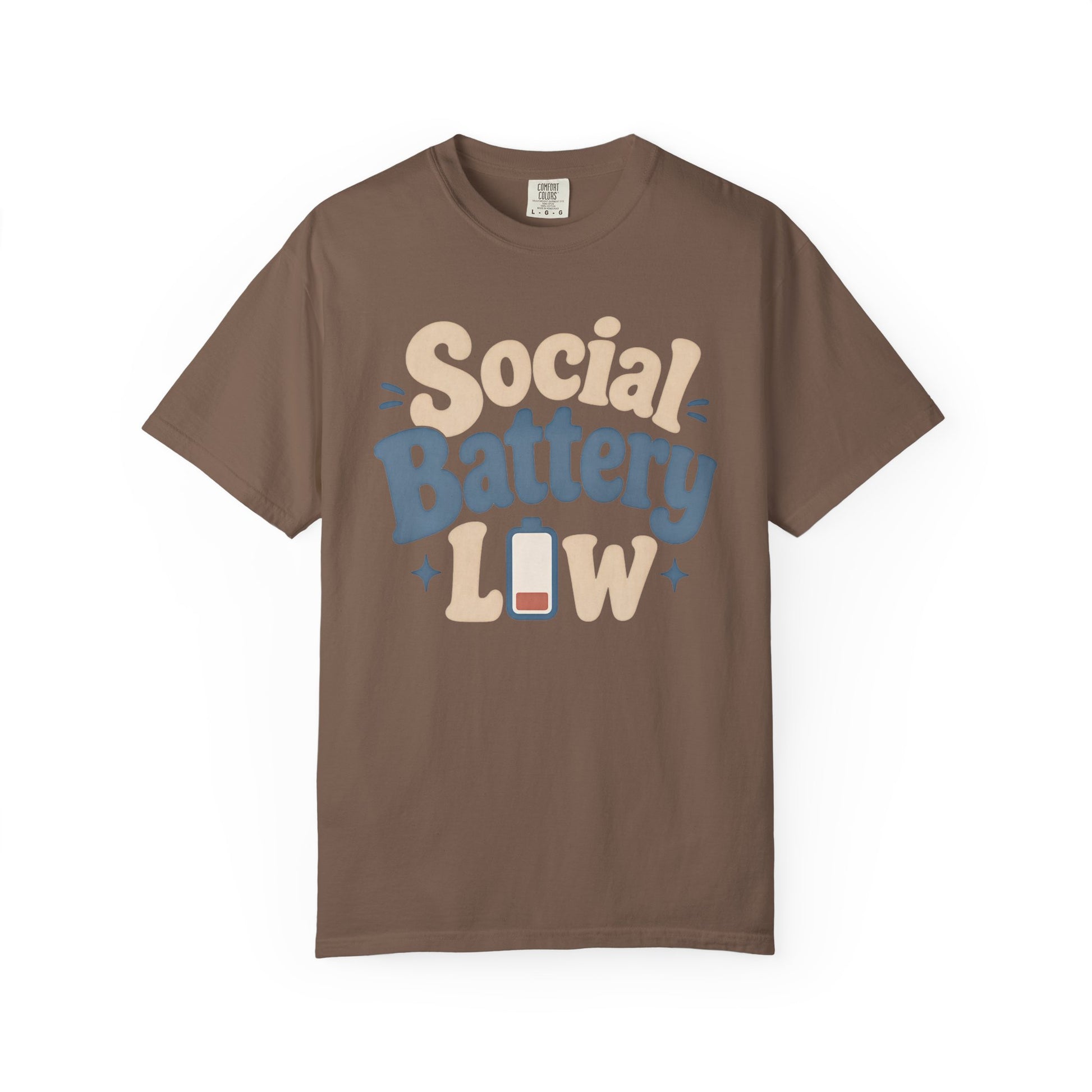 Social Battery Low T-Shirt — Funny Introvert Graphic Tee image