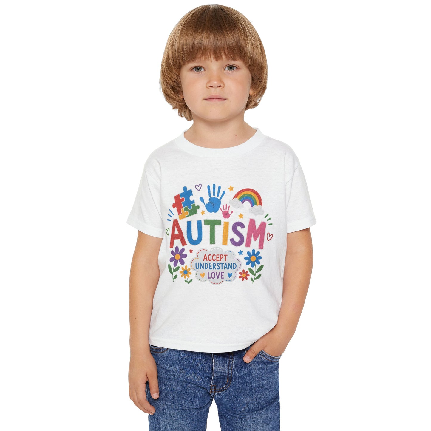 Toddler T-Shirt - Colorful "Autism: Accept Understand Love" Awareness Tee-Shirt image 6