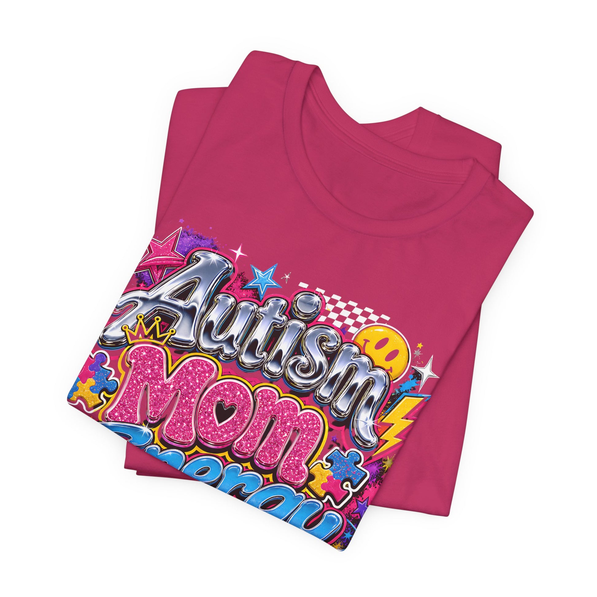 Autism Mom Energy T-Shirt — Colorful Supportive Graphic Tee for Autism Awareness image 34