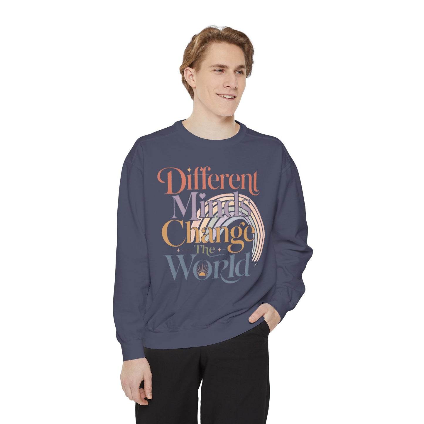 Different Minds Change the World Sweatshirt — Inspirational Graphic Sweatshirt image 18