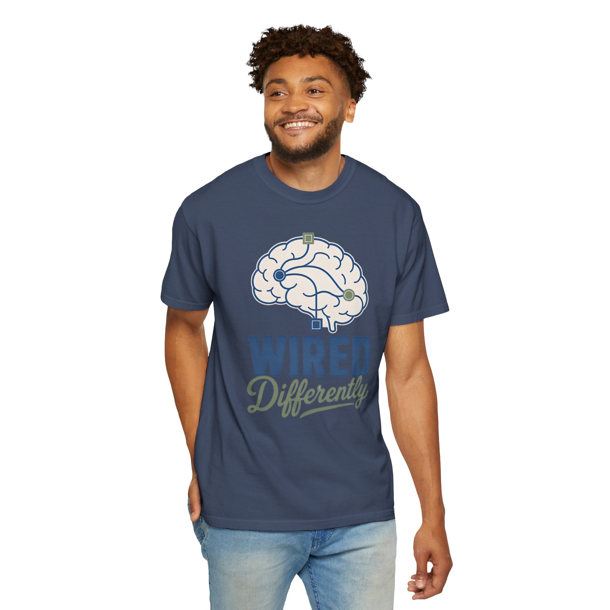 Wired Differently T-Shirt — Brain Graphic Tee for Neurodivergent Pride image 21