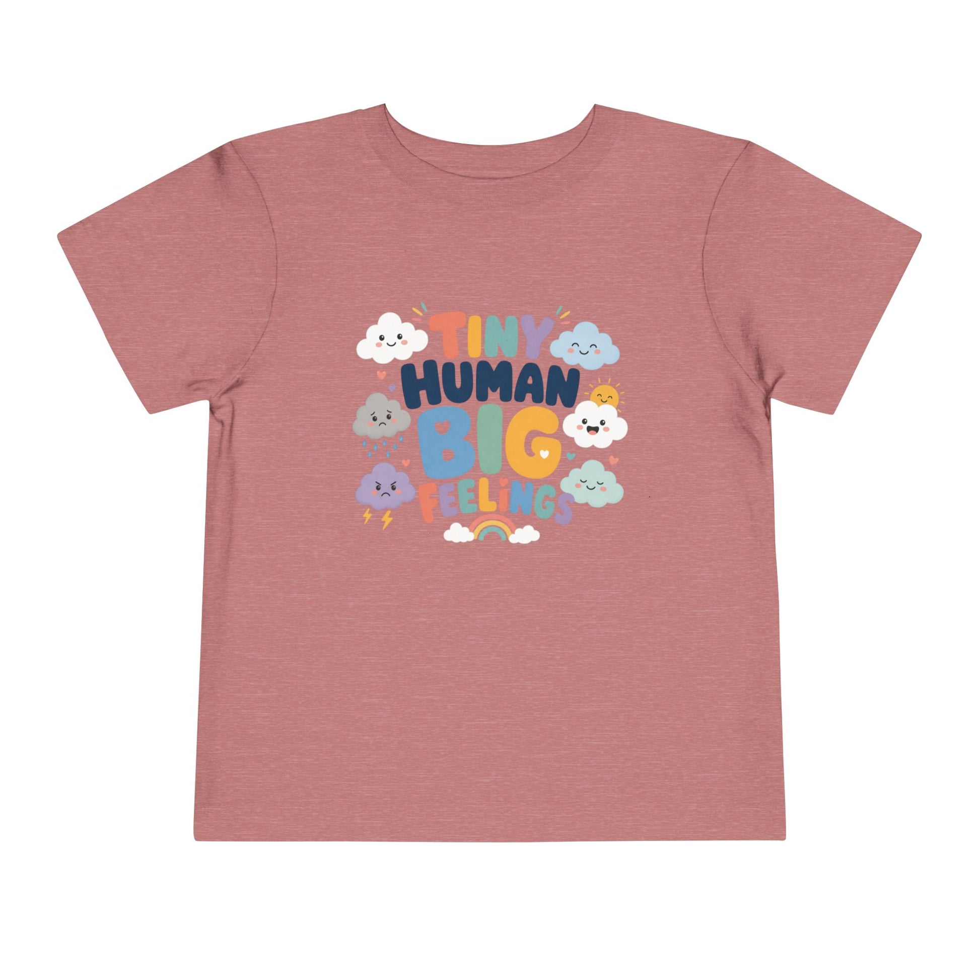Tiny Human Big Feelings Toddler Tee - Heather Mauve, 5T image