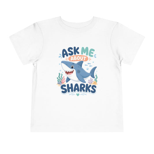 Ask Me About Sharks Toddler Tee image 0