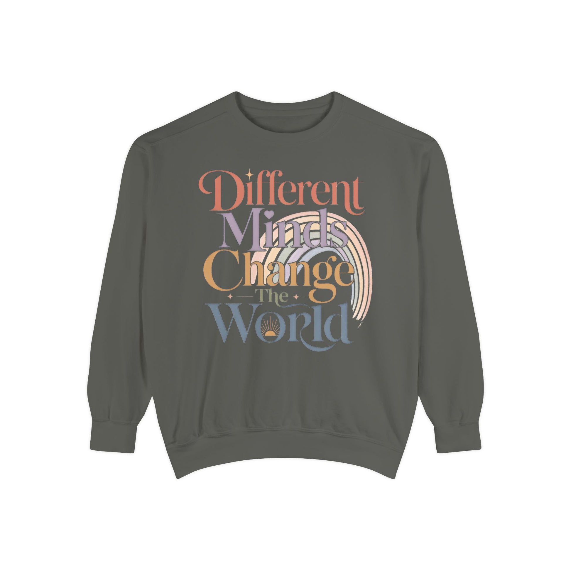Different Minds Change the World Sweatshirt — Inspirational Graphic Sweatshirt image 0