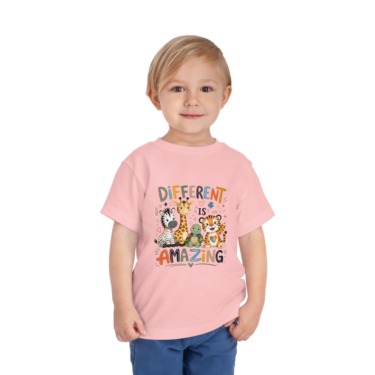 Different Is Amazing Toddler Shirt — Autism Awareness Kids Tee image 1