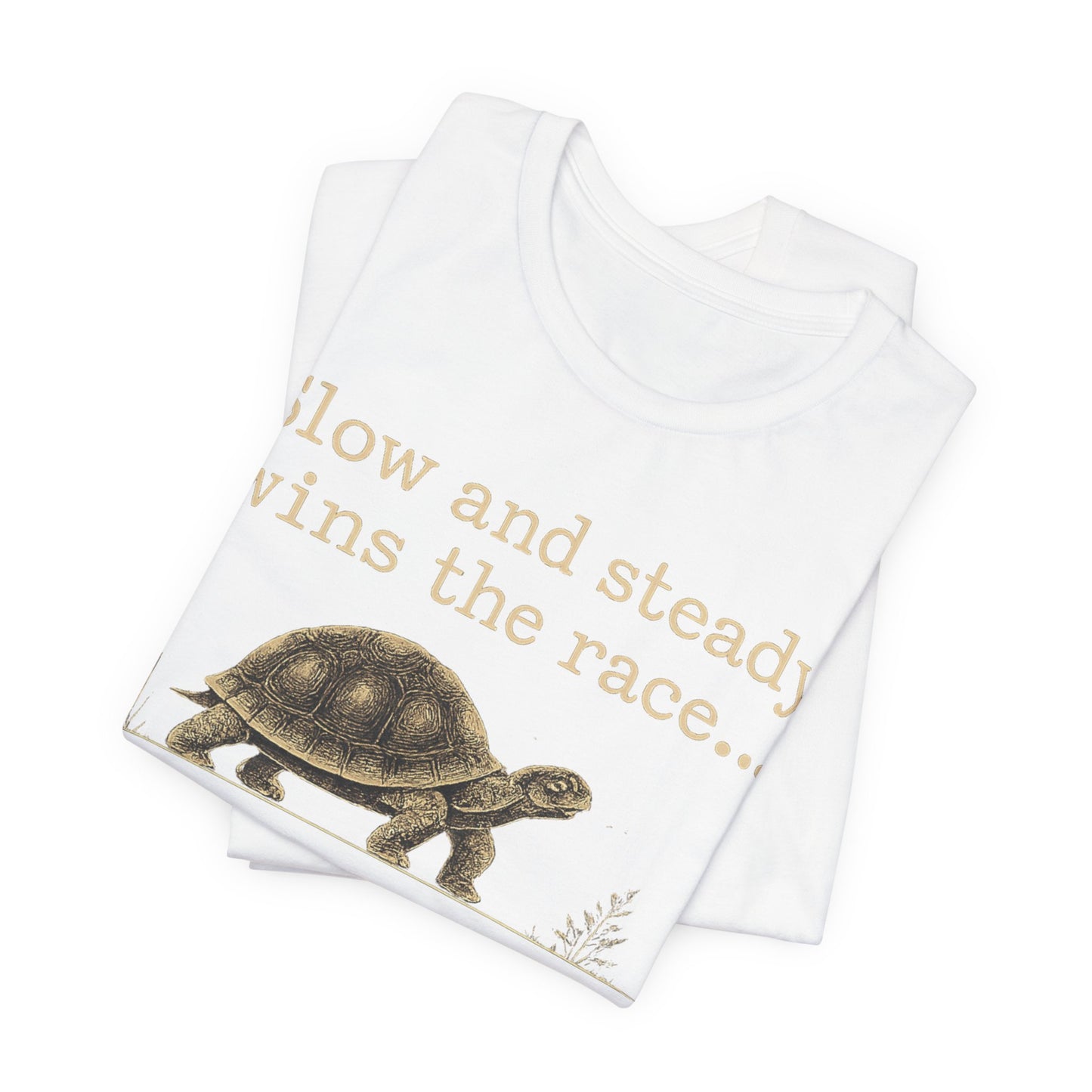 Slow and Steady Wins the Race T-Shirt — Detail-Oriented Turtle Graphic Tee image 2