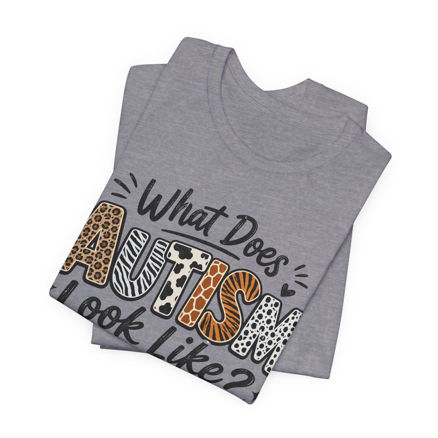 What Does Autism Look Like Shirt | Trendy Autism Awareness Tee image 25