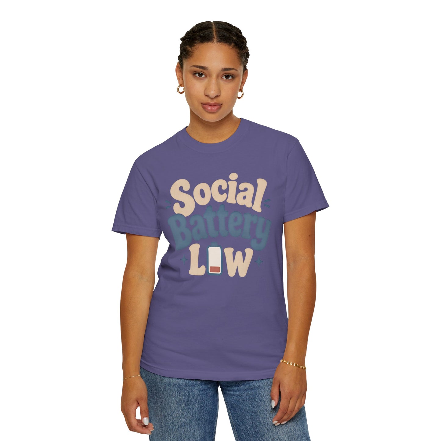 Social Battery Low T-Shirt — Funny Introvert Graphic Tee image 23