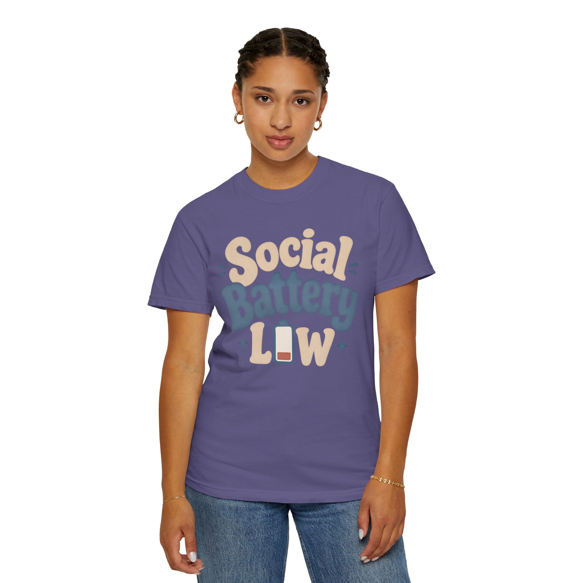 Social Battery Low T-Shirt — Funny Introvert Graphic Tee image 23