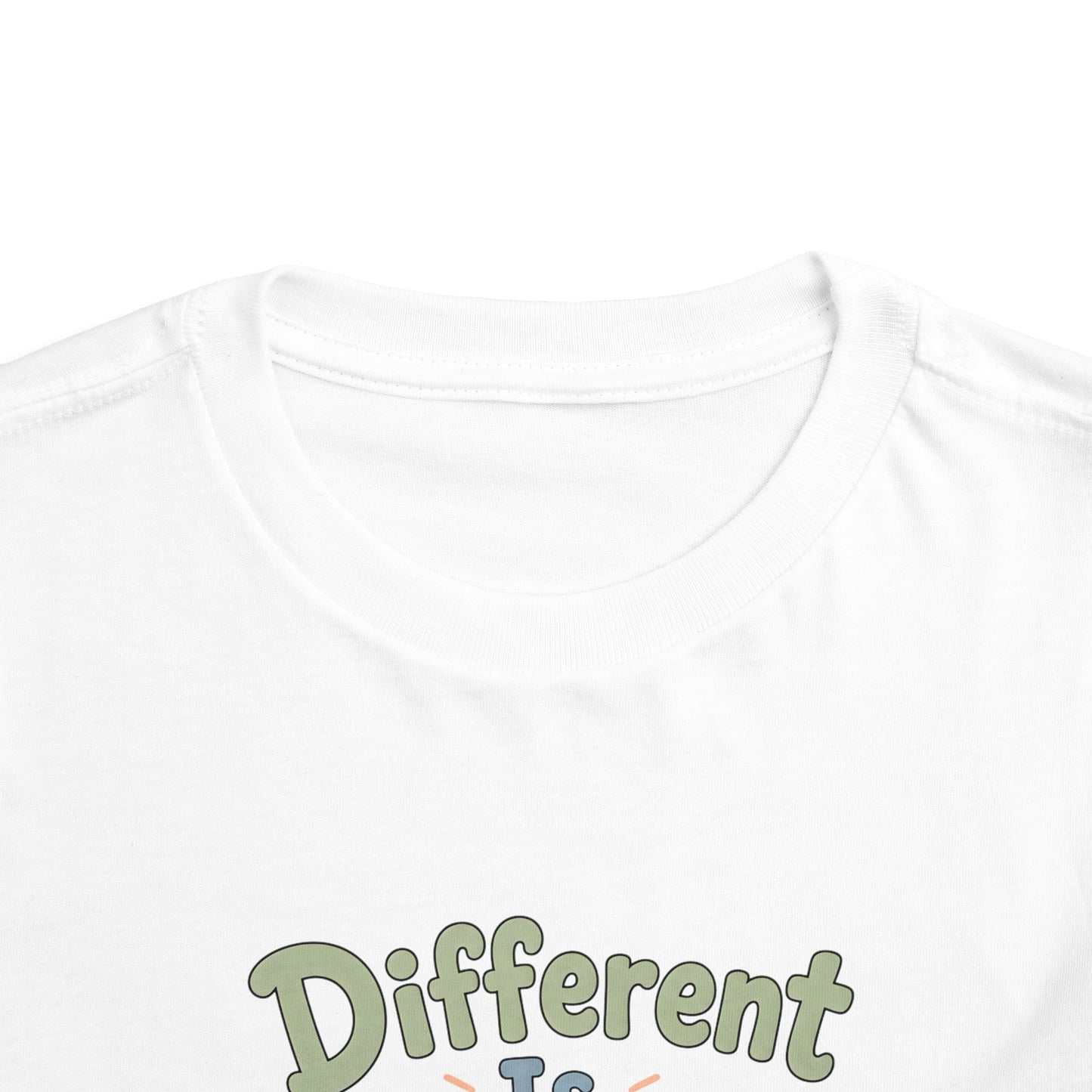 Toddler Tee — "Different Is Amazing" Giraffe &amp; Zebra Diversity Kids Shirt image 3