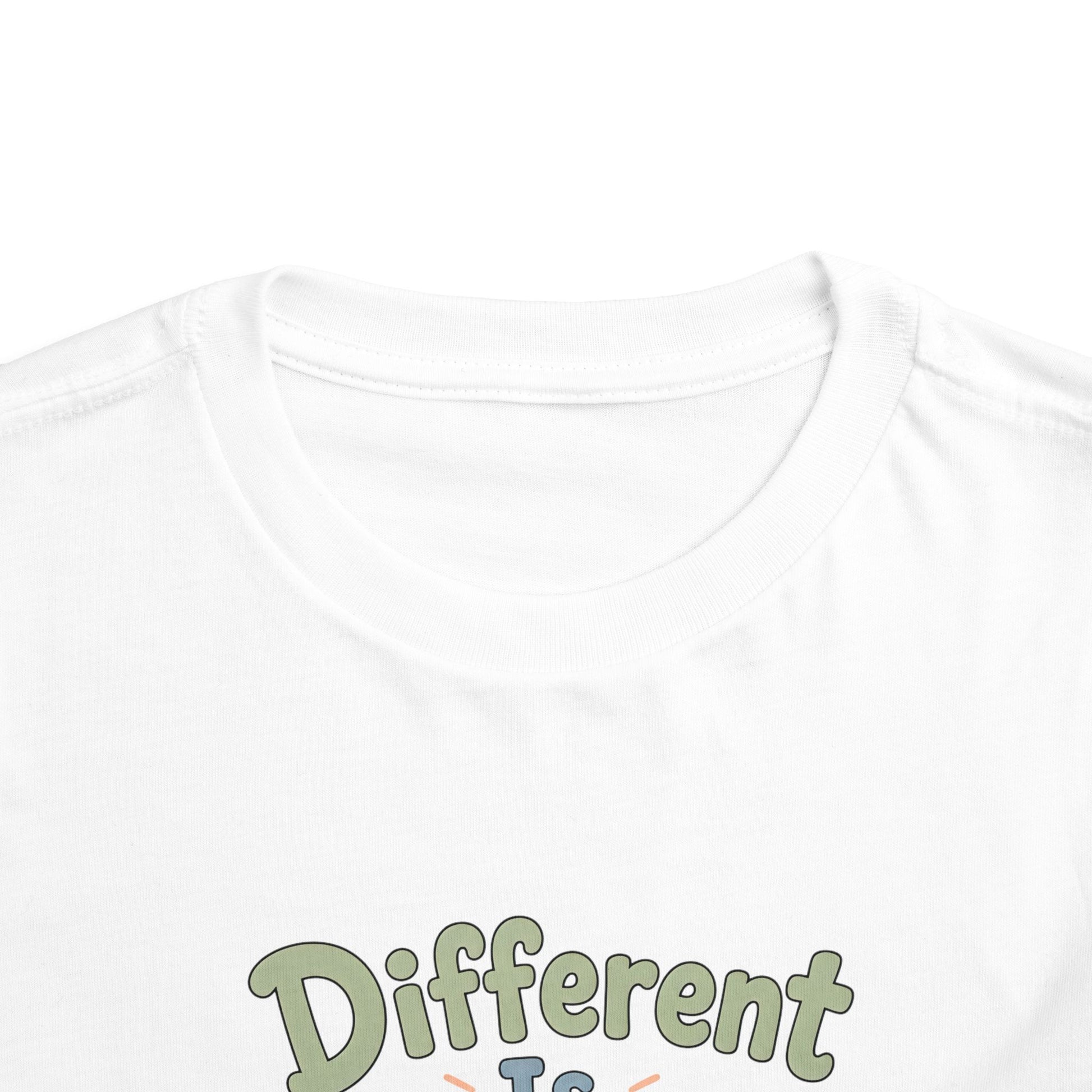 Toddler Tee — "Different Is Amazing" Giraffe &amp; Zebra Diversity Kids Shirt image 3