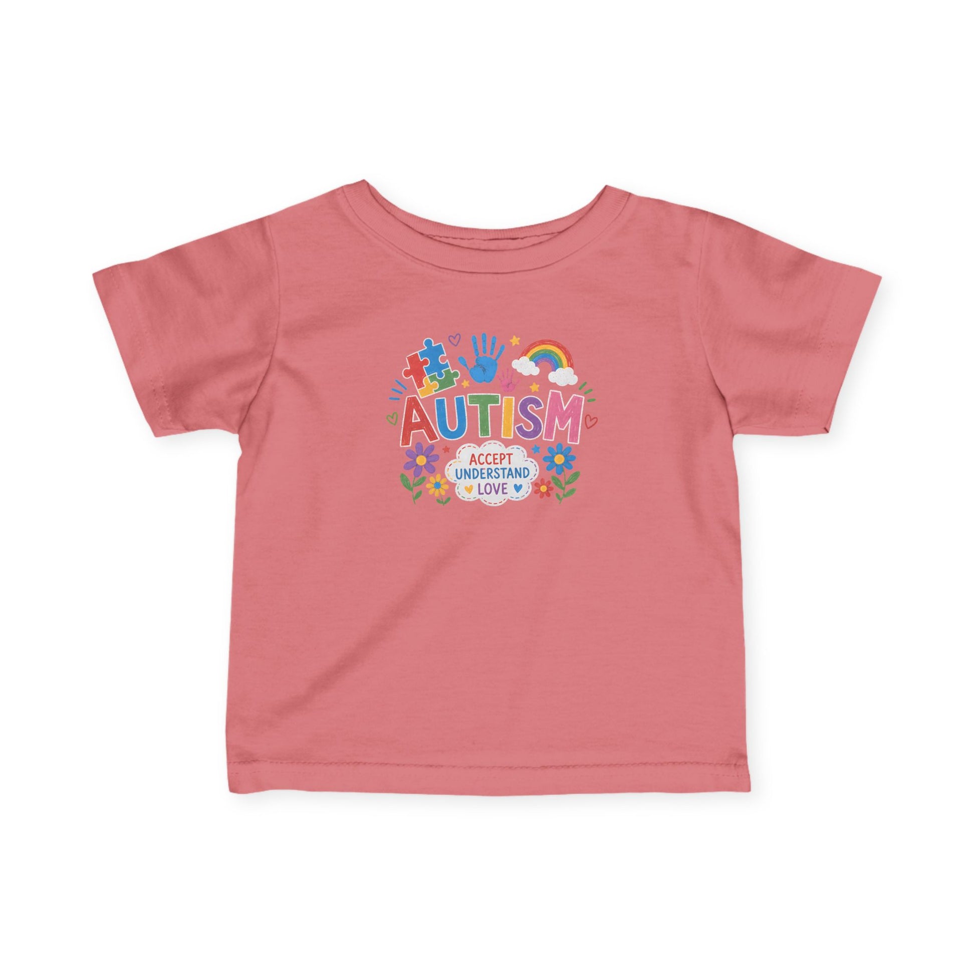 Infant Autism Support Shirt— "Autism: Accept Understand Love" Baby T-Shirt - Mauvelous, 12M image