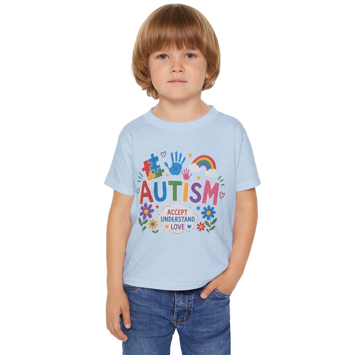 Toddler T-Shirt - Colorful "Autism: Accept Understand Love" Awareness Tee-Shirt image 10