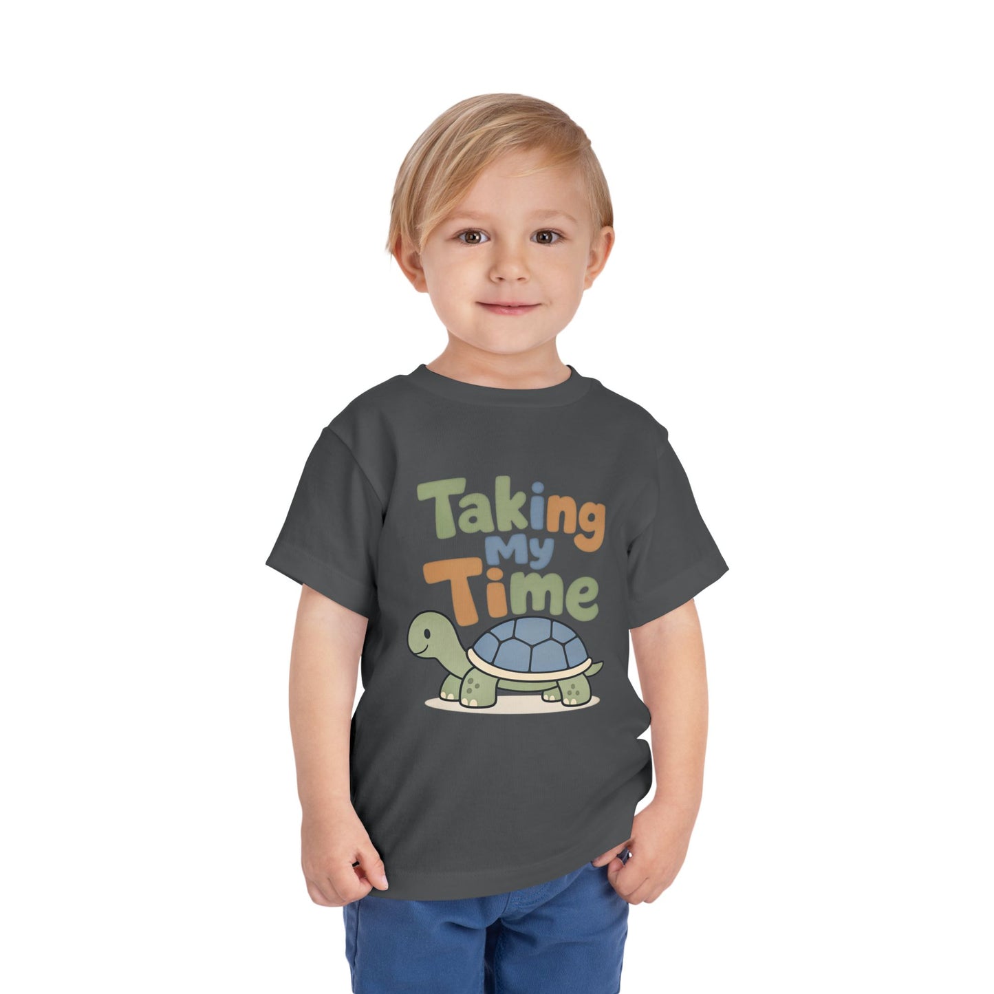 Toddler Tee — "Taking My Time" Turtle Cute Slow and Steady Kids Shirt image 9